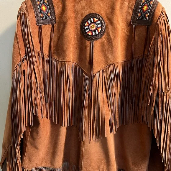 Lariat Brown Jacket pretty much brand new!Worn couple times. In closet covered - Picture 2 of 2